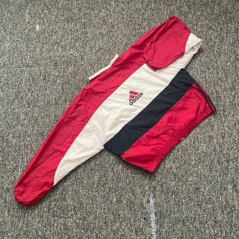 Vintage 90s Center Adidas Colorway Pattern Windbreaker